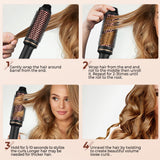 Thermal Brush,10 Temperatures LCD Display Upgrade to 400°F 1.5 in Heated Round Brush Curling Iron Heated Ceramic Tourmaline Ionic Comb 110-240V Volum