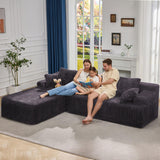 Hobestluk Boneless Couch Modular Sectional Sofa L-Shape Oversized Chaise