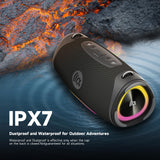 TAZATA Bluetooth Speaker Wireless, 120W Max Loud Outdoor Speaker with Deep Bass Subwoofer, IPX7 Waterproof Floating Pool Speaker, RGB Lights, 11H Playtime, Multi-Sync 100+ for Party Camping Beach