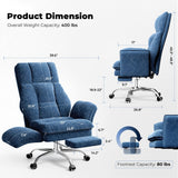 Big and Tall Office Chair, Flip Armrests for Pets & Cross Legged Sitting