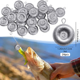 24pcs Sinkers Fishing Weights Coin Disc Sinker Fishing Sinkers Weights  (B-3oz-24pack) Bnqoe