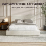 RECCI AirFrame King Size Upholstered Bed Frame with Plush Padded Headboard