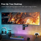 ARES WING Wall Mount Monitor Arm for 17-49 Inch Ultrawide Screens, Black