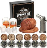 Whiskey Smoker Kit With Torch - 6 Flavors Wood Chips, 2 Glasses, 2 Ice Ball Molds