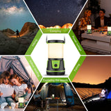 Camping Lantern 3000 High Lumens Battery-Powered Light with 5 Modes, 12'' Portable led Camping Lantern Cullaby