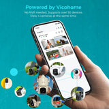 SOVMIKU Vicohome DB3 2K AI Video Doorbell with Chime, Home Security Battery Camera Wireless, Audible Alarm, Easy to Setup, Human Detection,Two Way Audio, 2.4GHz Wi-Fi, 180 Days Care Plan, No SD Slot