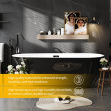 59 Inch Freestanding Bathtub, Acrylic Deep Soaking Tub, Chrome Overflow and Drain, Non-Slip Standalone Bath Tub for Bathroom, cUPC Certified, Ergonomic Modern Bath for Bathrooms