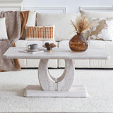 LKTART Coffee Table for Living Room, Modern Stone Marble with Dyed Planetary Veining Coffee Table with Storage, Rectangle Tea Tables or Apartment Small Space (43.3''L×22.4''W Planetary-veined Marble)