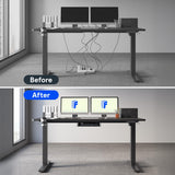 L Shaped Standing Desk with Storage Cabinet for Office Workspace, 79" Spacious Workstation with Drawers
