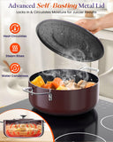 Nuwave Essential Series 5PC Ceramic Cookware Set PFAS-Free, G11 Duralon Blue Coating, Pots and Pans Set Non Stick, Dishwasher Safe