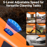 GOCHIFIX Leaf Blower Cordless, 2 * 21V 3.0Ah Battery and Charger, 5 Speed Levels, Lightweight 180 CFM 130 MPH Electric Powered Blower w/Extension Tube for Patio Lawn Care, Leaf Dust Blowing
