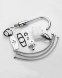 AOLIHAN Touchless Bathroom and Kitchen Sink Faucet Commercial Public Automatic Motion Sensor Faucet with Deck Plate and Temperature Mixer,Battery or Plug-in Powered,1 Hole or 3 Hole,Chrome