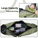 ReeMoo Fishing Rod Bag Fishing Rod Case Portable foldable Fishing Pole Bag Large Capacity Fishing Rods and Tackles Storage Bag Holds 5 Poles