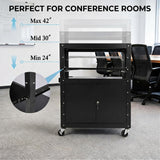 AV Cart with Wheels and Power, AV Cart with Wheels, Computer Cart