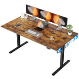 Agilestic Electric Standing Desk, 55 x 28 Inches Height Adjustable Desk, Sit Stand up for Work Office Home