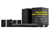 Nakamichi Shockwafe Ultra 9.2.4 Channel Soundbar System with Dolby Atmos/DTS:X, Dual 10" Subwoofers, 4 Rear Surround Speakers, 1300 Watts Max Output Power