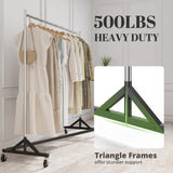 HOKEEPER Z Base Clothing Rack Heavy Duty Clothes Rack for Hanging Clothes Hold 500LBS Commercial Garment Rack with Wheels Adjustable Rolling Clothes Rack Portable Z 24" Dx63 Wx71 H, 4 Pack