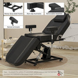 ABTSalon Electric Tattoo Chair Bed Esthetician Motorised Height Adjustment Facial Bed for Client, Professional Beauty Spa Chair Massage Table for Lash Extensions
