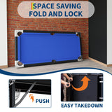 6 or 7 ft Billiards Table, Portable Billiards Tables, Pool Tables for Full Size, Pool Table Set for Family Game Room, Adult Rrec Room, Basements, Man Cave or Garage, Blue