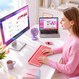seenda Wireless Trackball Mouse, Ergonomic Bluetooth Rollerball Mouse,Pink