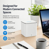 FLYINGVOICE SR3000-lite AX3000 Wi-Fi 6 Router, Dual-Band Gigabit Wireless Internet Speed, 1 x Gigabit Port (WAN/LAN), WPS Button, Compact Design for Home & Office