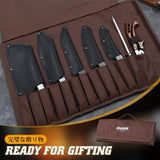 Huusk Butcher Knife Set - Hand Forged Meat Cleaver & Boning Viking Knives & Chef Utility Knives, Japanese Chef Knife Set with Bag for Camping, BBQ, Christmas Gifts for Men Women