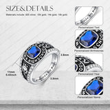 Oseew 2027 Men Birthstone Custom Class College Ring (Yellow Gold)