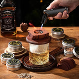 Whiskey Smoker Kit With Torch - 6 Flavors Wood Chips, 2 Glasses, 2 Ice Ball Molds
