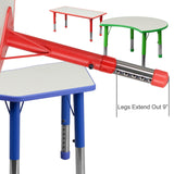 Flash Furniture Kids 47.25x23.6 in Activity Table, Blue/Gray, 6-Pack