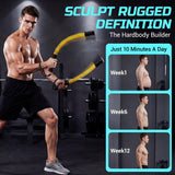 Weighted Cordless Battle Ropes for Home Gym & Apartment with Workout Guide