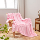 NEWCOSPLAY Super Soft King Blanket Pink Premium Silky Flannel Fleece Leaves Pattern Lightweight Bed Blanket All Season Use (Pink, King(90"x110"))