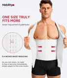 Nebility Mens Shapewear Fajas para Hombres Compression Shirt Men Body Shaper Tank Top Compression Undershirt Vest Sleeveless, White - L