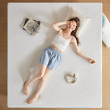 Lazyzizi Full Size Mattress, Fiberglass Free Green Tea 10" Memory Foam Mattress, Gel Infused Cooling Foam, Back Pain Relief, Washable Cover, Medium Plush Feel with Motion Isolating