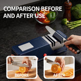 Electric knife sharpener, Professional Diamond Sharpening System with Replaceable Sharpening Abrasives, Fast Sharpening to Restore & Polish Chef Knives (HA1)