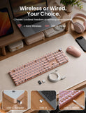 Sablute Wireless Mechanical Keyboard and Mouse Combo, RGB Backlit, KM81