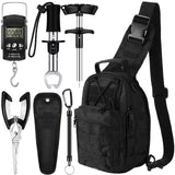 7 Pcs Fishing Tool Kit Fishing Pliers Kit Fishing Gear and Equipment Fishing Pliers Tackle (Black) Hungdao