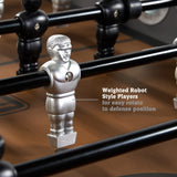 Hall of Games 56” Kinwood Foosball Table Competition Size, Durable and Stylish with Tabletop Sports Soccer Balls, Perfect for Family Game Rooms
