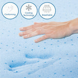 COOL GEL Chill Memory Foam 14-Inch Mattress with 2 Pillows, CertiPUR-US Certified, Mattress in a Box, King, White
