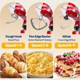 VIVOHOME Stand Mixer with Fermentation, One-Touch Presets Electric Dough Mixer with 6 Qt Bowl, Kitchen Standing Mixer for Baking, Red
