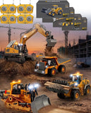 Mudsterz Construction Rc Set of 4, Rc Excavator for Adults, Command The Site Conquer The Dirt, Remote Control Excavators with 360 Rotation, Metal Parts, Little Builders, Big Action (4pcs)