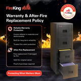 FireKing Turtle Vertical 2 Drawer Legal and Letter Fire Safe File Cabinet with Key Lock