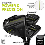 PGA TOUR P1 Extreme 17-Piece Complete Golf Club Set – Youth Kids Junior Right-Handed Golf Clubs for Boys & Girls – Full Titanium Driver