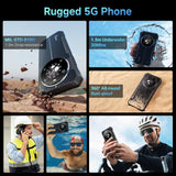 FOSSIBOT F109 24GB+256GB Rugged Phone 5G Unlocked, 10600mAh Battery Phone