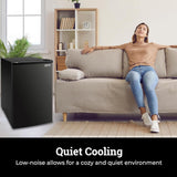 Igloo 3.2 Cu.Ft. Mini Fridge with Freezer - Single Door Compact Refrigerator with Glass Shelves for Homes, Dorms & Offices- Keep Snacks, Drinks & Frozen Foods Cool with Temperature Control Mini Fridge