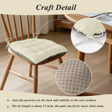 Chair Cushions for Dining Chairs Set of 4 Durable D-Shaped Seat Cushions with Non-Slip Backing Secure