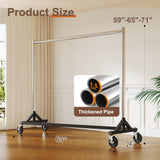 HOKEEPER Clothes Rack Z Rack Clothing Rack Commercial Garment Rack with Lockable Wheels Height Adjustable Coat Rack Heavy Duty Clothes Rack for Bedroom, Living Room, Laundry, Balcony 71" H, 4 Pack