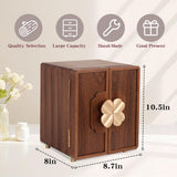 KAOTGOT Jewelry Box for Women Girls, Wooden Jewelry Box Organizer Functional With Drawers, 5 Layers Jewelry Storage Organizer for Earring, Ring, Necklace, Bracelets