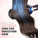 ELLA BELLA® Hair Straightening Brush • Heated Straightener Brush Comb • Straightens in 1 Pass • Ionic Technology for Healthier Hair • Suitable for All Types