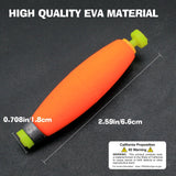 Fishing Floats Fishing Bobbers EVA Foam Floats Cigar Fishing Bobbers Weighted Snap-on Floats Bass Trout Crappie Sea Boat Fishing Proximitck