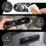 Charmline Digital Meat Thermometer, Instant Read Food Thermometer with 0.5s Response, ±0.3°C Accuracy, 180° Auto-Rotating Display for Cooking, Baking and Grilling